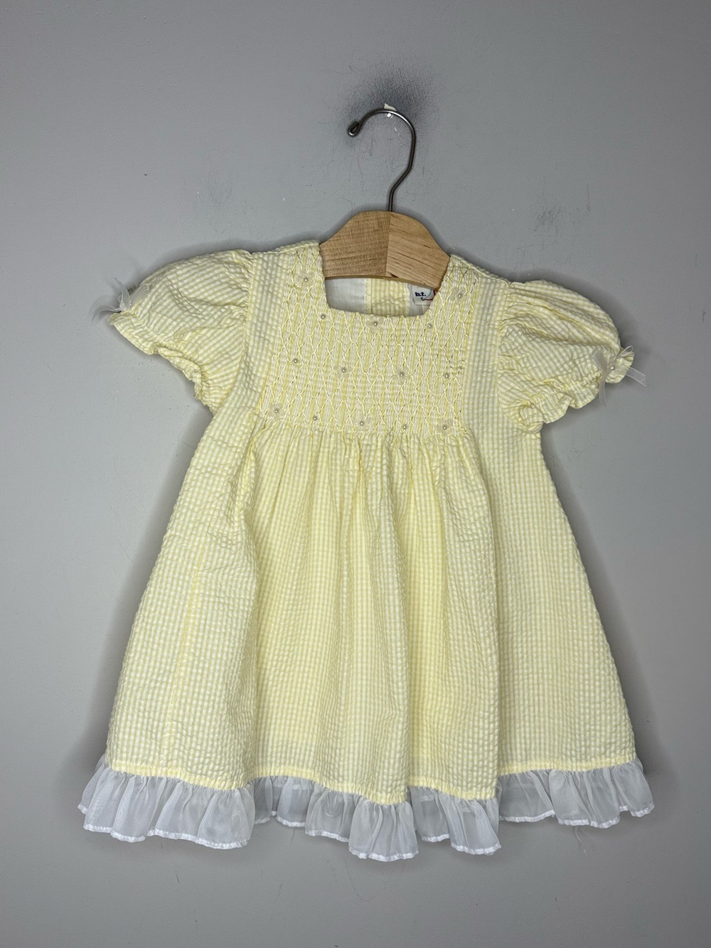 $14 ADD ON Vintage B.T. Kids baby girl‎ dress seersucker 24M 18-24M BT KIDS y2k